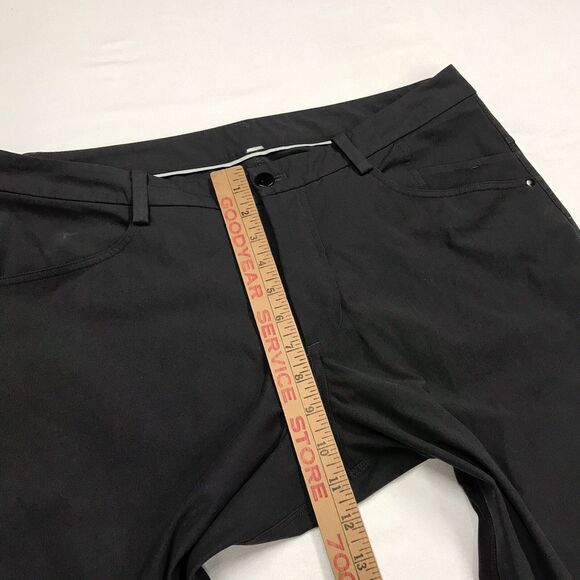 LULULEMON ABC Pants Men 36x30 Black Warpstreme 5 Pocket Stretch Chino Jeans - Picture 14 of 16